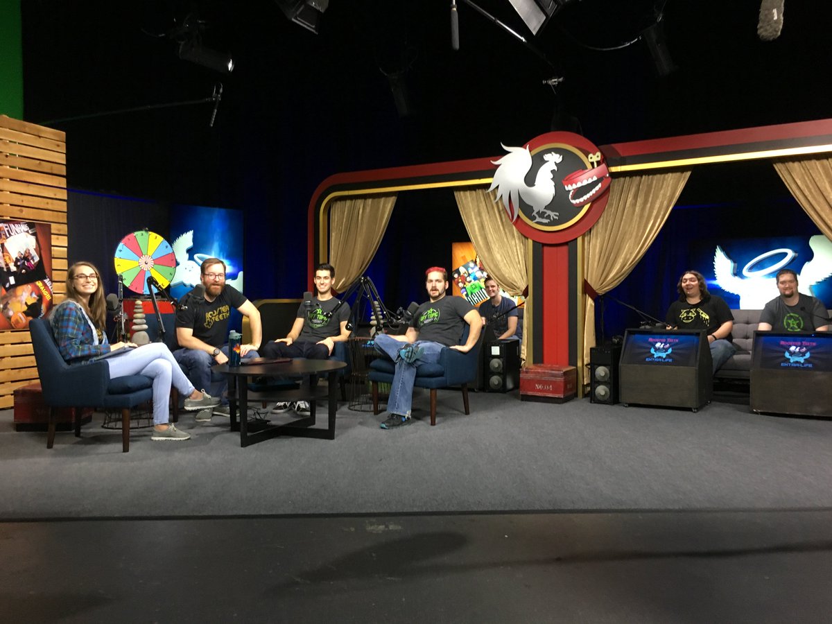 RoosterTeeth's tweet photo. Showtime! #RTExtraLife #ForTheKids 
WATCH: https://t.co/phAuRoB9Sh
DONATE: https://t.co/KYE4tJwepG https://t.co/Iiw9PcbBWp