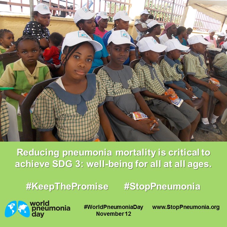 Vaccines's tweet photo. It's #WorldPneumoniaDay! Reducing pneumonia mortality is critical to #KeepThePromise of SDG3: well-being for all at all ages. https://t.co/eub7HIwRh9