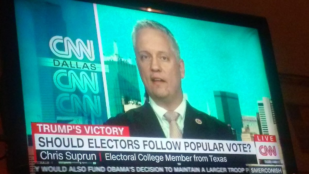 Texas presidential elector Chris Suprun will not vote for Trump on Dec 19
