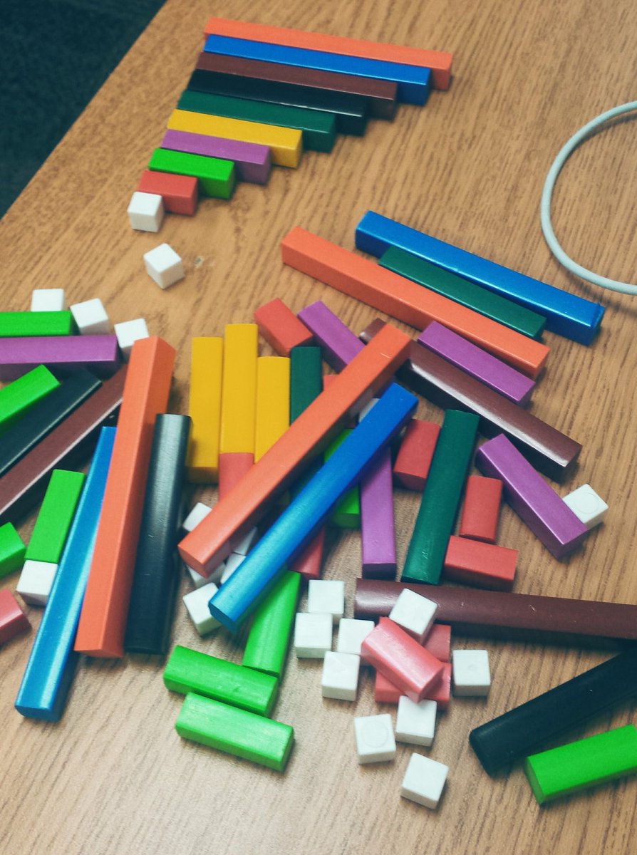 susanfreeves's tweet photo. Exploring Cuisenaire rods from fractions to algebra! Must be a #TRC20math Saturday @ESCRegion20 @BSimpson81 https://t.co/Vp5kiLwbyB