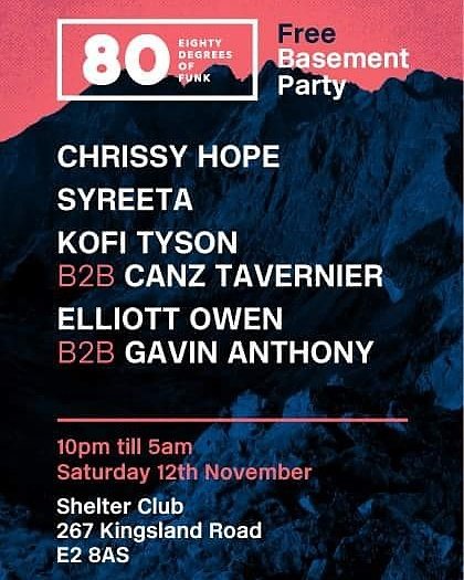 KofiTyson80df's tweet photo. FREE PARTY TONIGHT
#TECHNO #MINIMALTECHNO #HOUSEMUSIC #DALSTON #RHYTHMATIC #EIGHTYDEGREESOFFUNK #80DF #PARTY #FREEPARTY #SATURDAY https://t.co/pSeSwH9w85