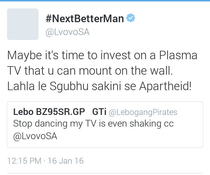 Don_Lethula's tweet photo. #2016clapbacks https://t.co/7XgYMl3Gv1
