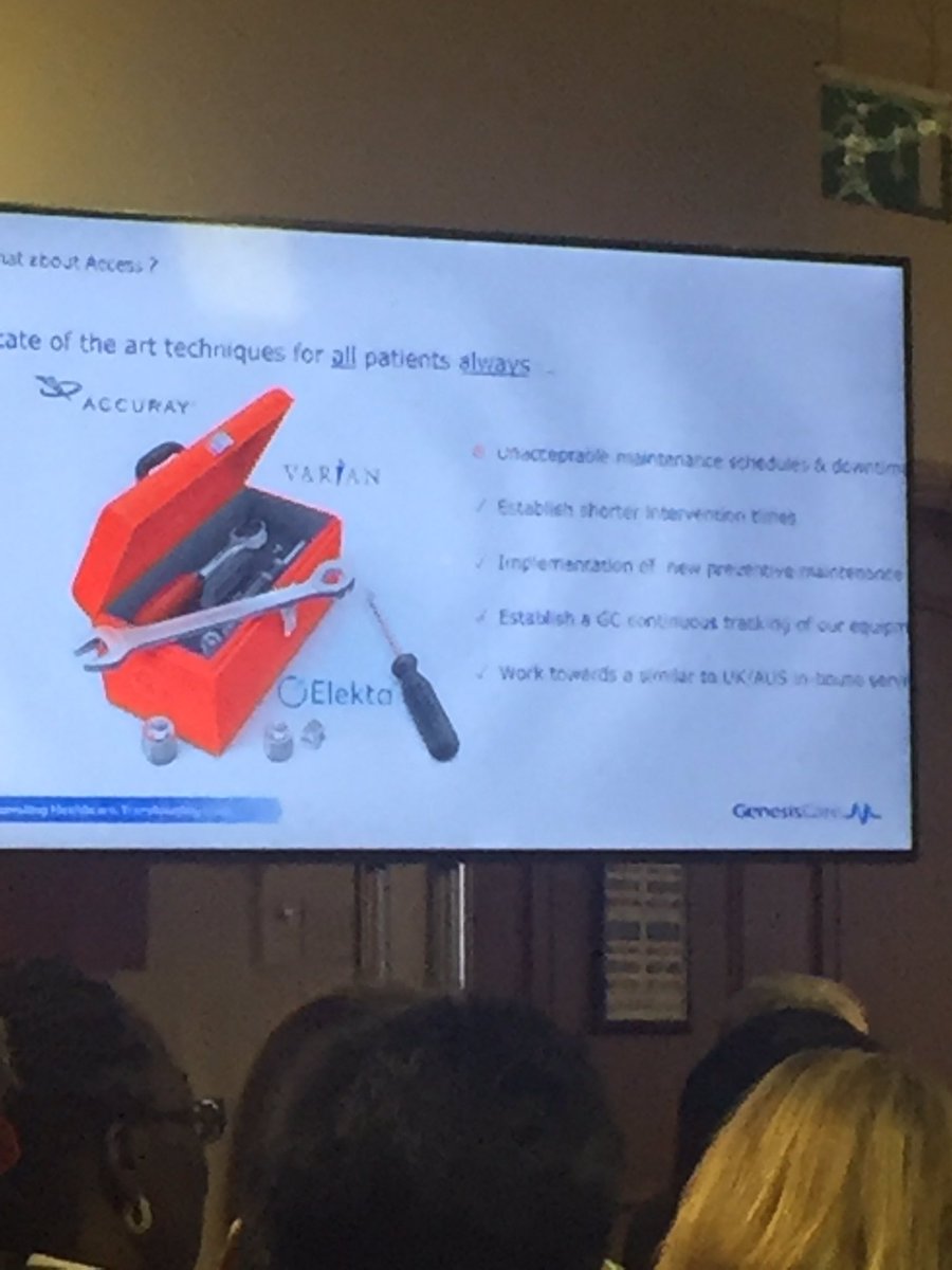 therachwhite's tweet photo. 'Efficiency is quality' Carlos Rodrigues @GenesisCareUK on how to combine efficiency &amp; quality. How can vendors support? #Elekta #GCUKConf https://t.co/rO30ajcaEi