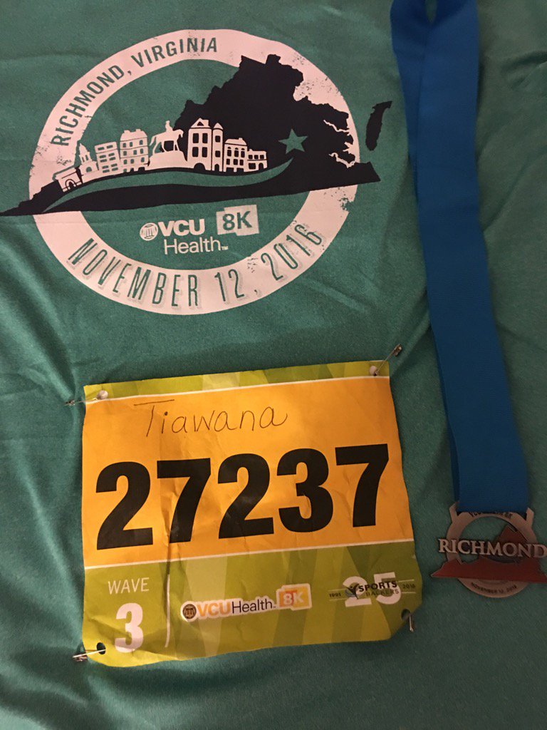 TiawanaG's tweet photo. #Vachat one race in the books. Prep for the 10K begins. Come join TeamBellemeade. #We_Run @RPS_Schools @TiawanaG https://t.co/vzAinYxhuG