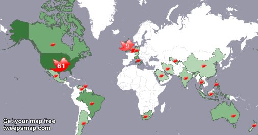 My followers live in USA (60%), UK.(8%)... Get your free map too: tweepsmap.com/!babyboy_max