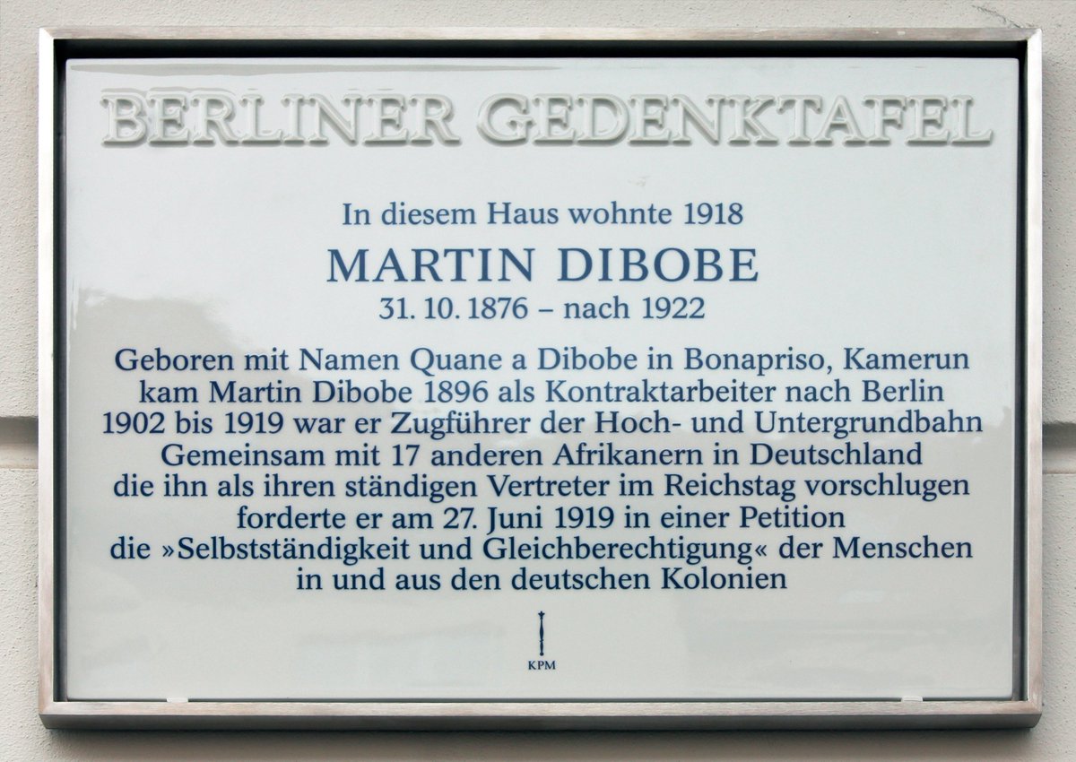Aktives_Museum's tweet photo. Eine neue Berliner #Gedenktafel in Kuglerstr 44/PBerg ehrt Martin #Dibobe, Zugführer &amp; Kämpfer für die Rechte von schwarzen Menschen. https://t.co/xmOEzRUml7