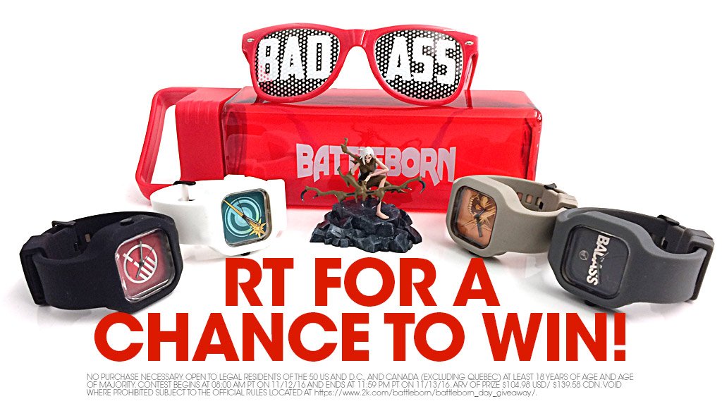 Battleborn's tweet image. Join the #Battleborn Day festivities with a badass #giveaway! RT for a chance to win a prize pack or a PAX Mega Code 2kgam.es/2fDqKWU