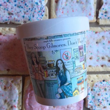 foodandwine's tweet photo. ‘Gilmore Girls’ ice cream is now a thing and it’s obviously coffee-flavored.  #FWx https://t.co/ZOJHhln0NX https://t.co/qe3mq6igVw