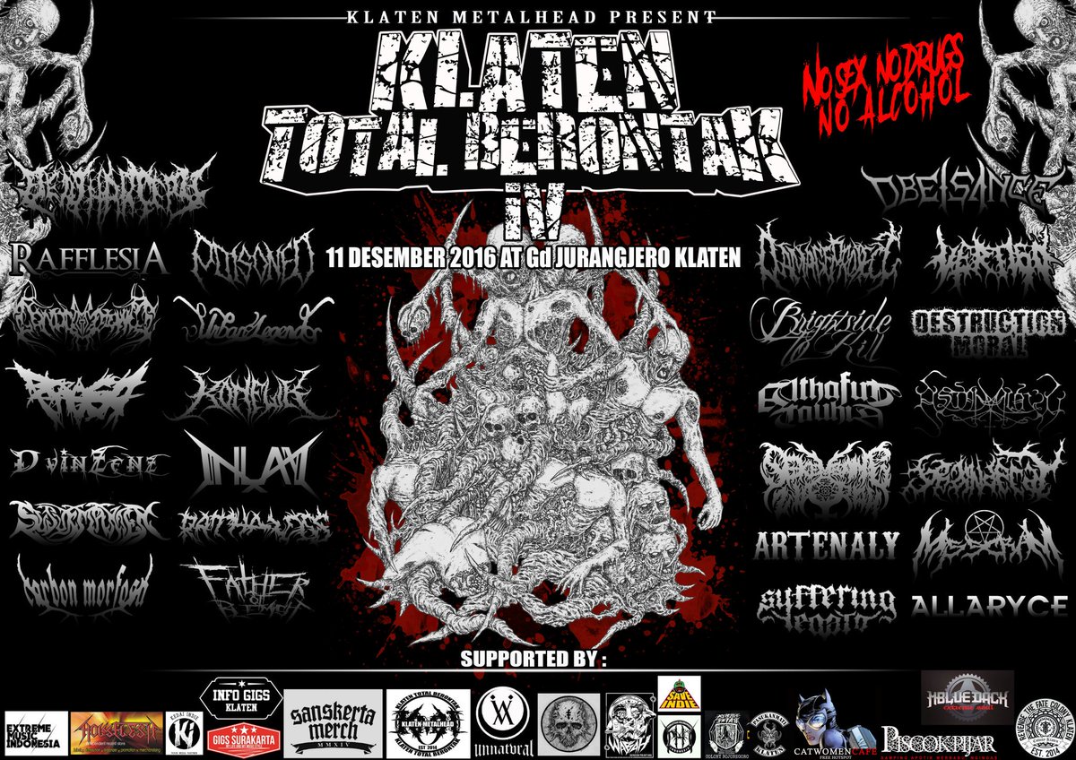 🐤 🐤 🐤 (@saveindie) on Twitter photo <a href="/KLATENMETALHEAD/">KlatenTotalBerontak</a> IV | 11.12.16 Jurangjero Klaten W: <a href="/Obeisance_DM/">OBEISANCE</a> <a href="/DeathArtery/">DEATH ARTERY</a> @PoisoneD_INA <a href="/DestructionMrl/">Destruction Moral</a> Etc <a href="/KLATENMETALHEAD/">KlatenTotalBerontak</a> IV | 11.12.16 Jurangjero Klaten W: <a href="/Obeisance_DM/">OBEISANCE</a> <a href="/DeathArtery/">DEATH ARTERY</a> @PoisoneD_INA <a href="/DestructionMrl/">Destruction Moral</a> Etc