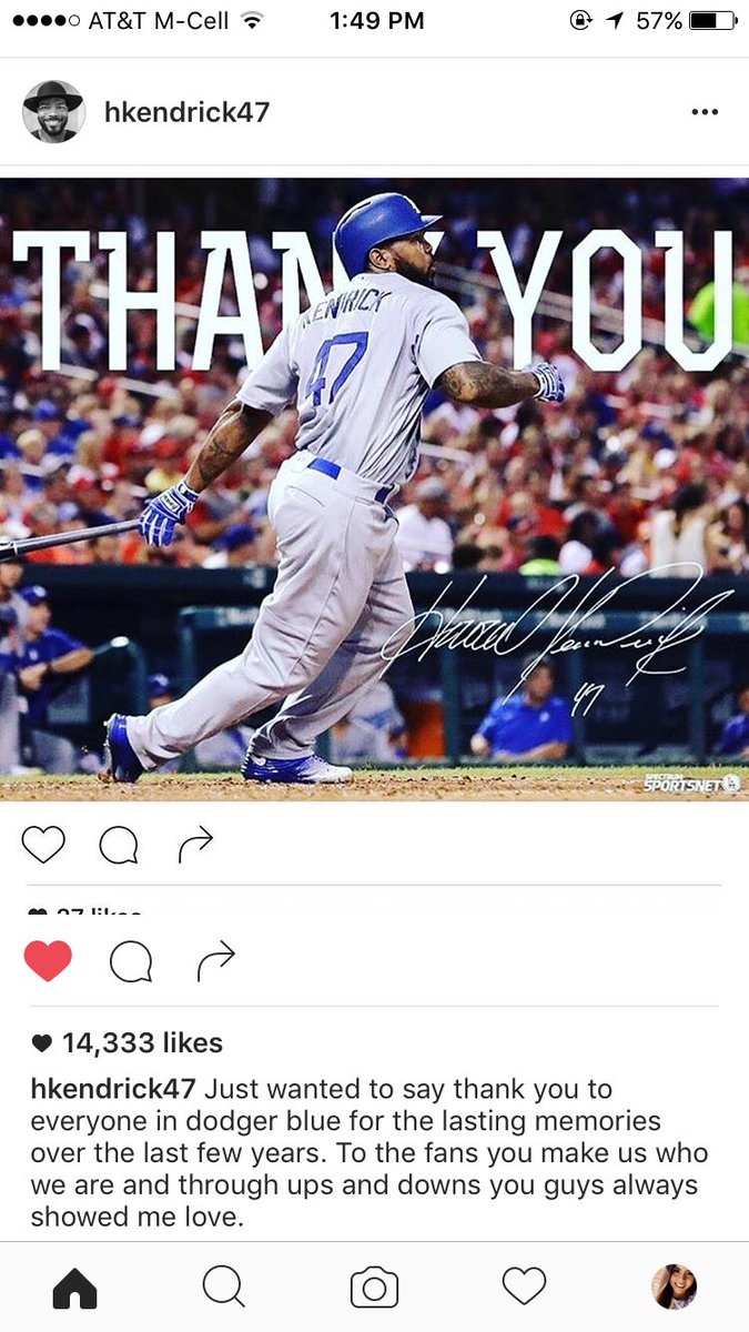griselgxo's tweet image. Crying. Real. Tears. I love you, Howie. THANK YOU. #OnceADodgerAlwaysADodger 💙💙💙💙💙💙💙💙 good luck in Philadelphia!