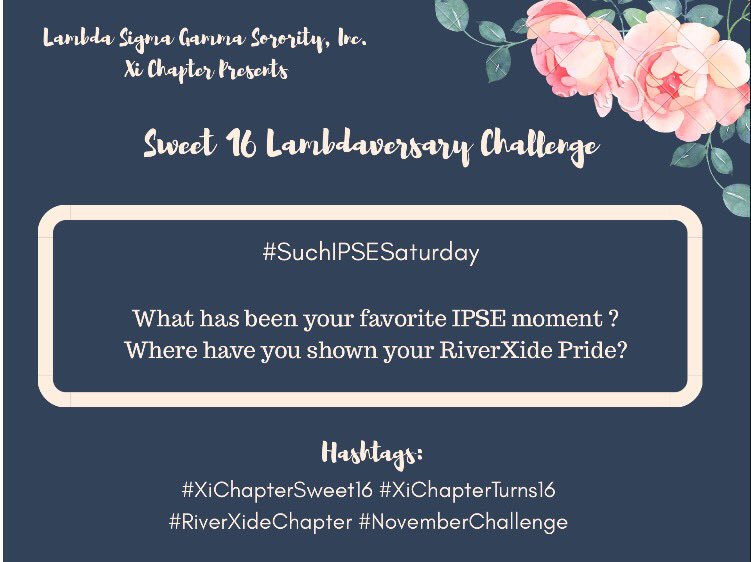ucr_lsg's tweet photo. First up, #SuchIPSESaturday. Show your fav RiverXide Pride moments #XiChapterSweet16 #XiChapterTurns16 #RiverXideChapter #NovemberChallenge https://t.co/ne0nq9CKFp