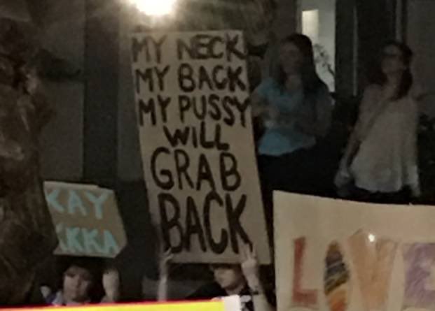 dumptrumpSA's tweet photo. (2/4) In case you need some clever sign ideas for tonight's protest (6:30 PM at City Hall). #DumpTrumpSA #BlackoutTrump #SanAntonio https://t.co/ACAgzQR1sY