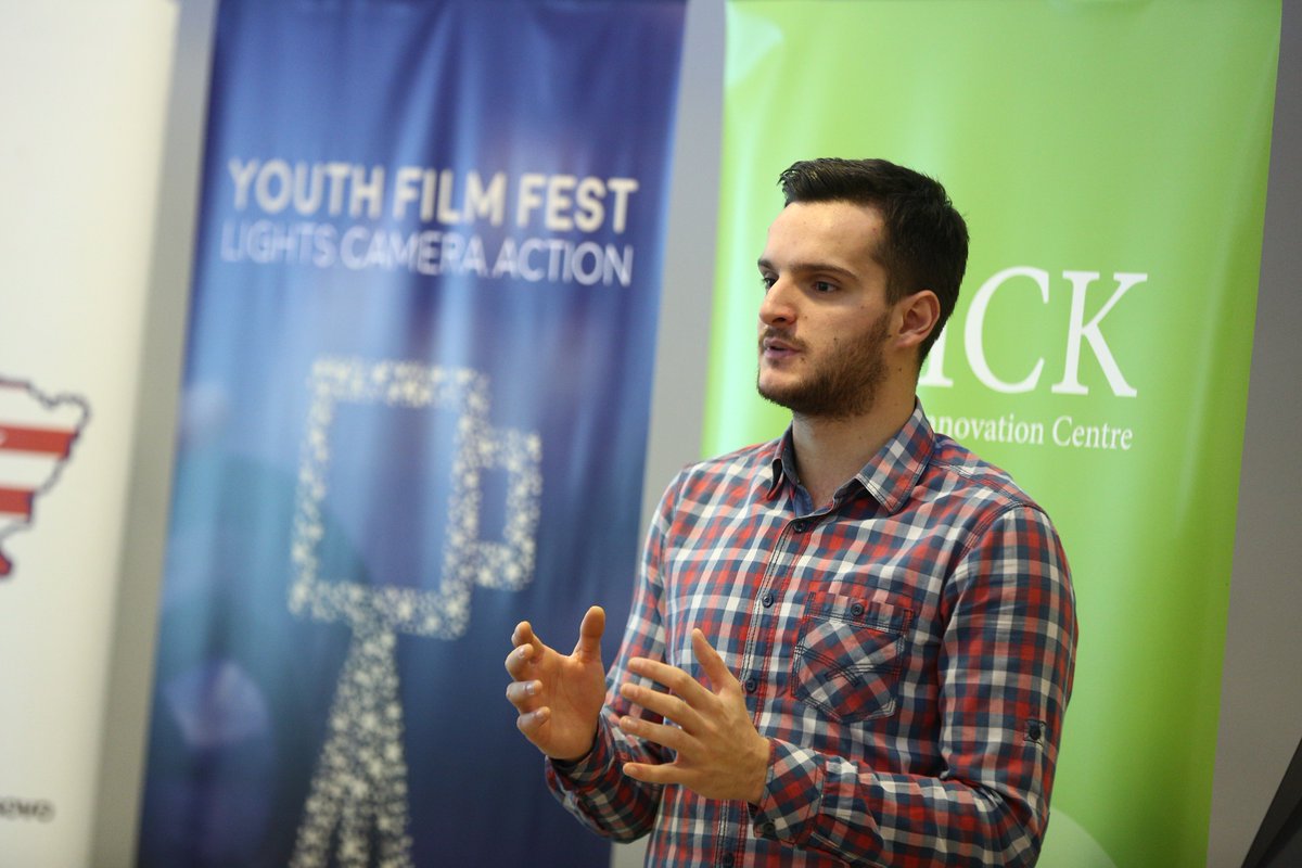 ICKosovo's tweet photo. Part of @youthfilmfest #YFF2016 "How to Movie" workshop held at ICK, with lectures from Blerta Basholli, Artan Korenica &amp; Armond Morina. https://t.co/GWXWGQCvzF