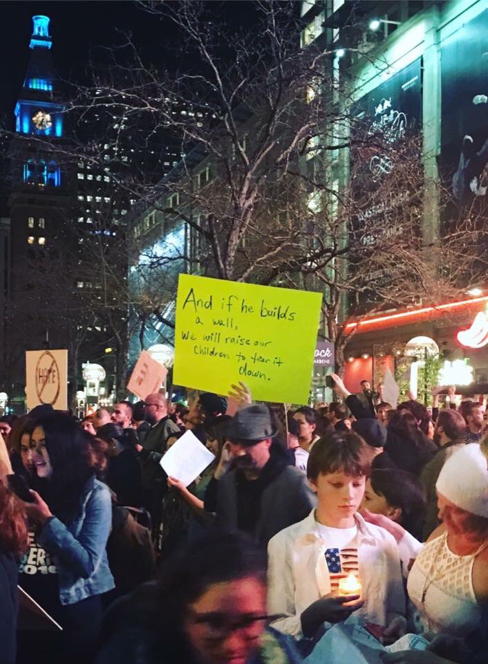 dumptrumpSA's tweet photo. BONUS:  In case you need some clever sign ideas for tonight's protest (6:30 PM at City Hall). #DumpTrumpSA #BlackoutTrump #SanAntonio https://t.co/D6k5iEnNGW