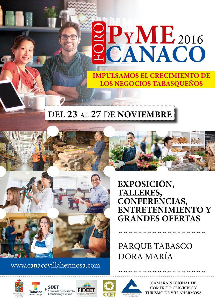 Asiste al Foro Pyme <a href="/CanacoVhsa/">Canaco Servytur Vhsa</a> 2016 Exposición, talleres, conferencias, entretenimiento y grandes ofertas #FOROPYMECANACOVHSA2016