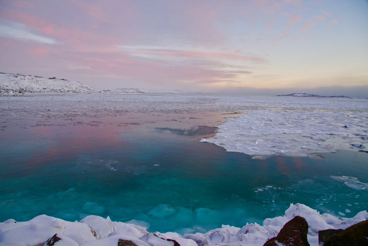FrankReardon1's tweet photo. Current #IceConditions in #Iqaluit #Nunavut on NOV.12.2016 @ClimateNewsCA @CBCNorthComms @CBCNunavut @weathernetwork #Sunset #BaffinIsland https://t.co/UWwpjjvkil