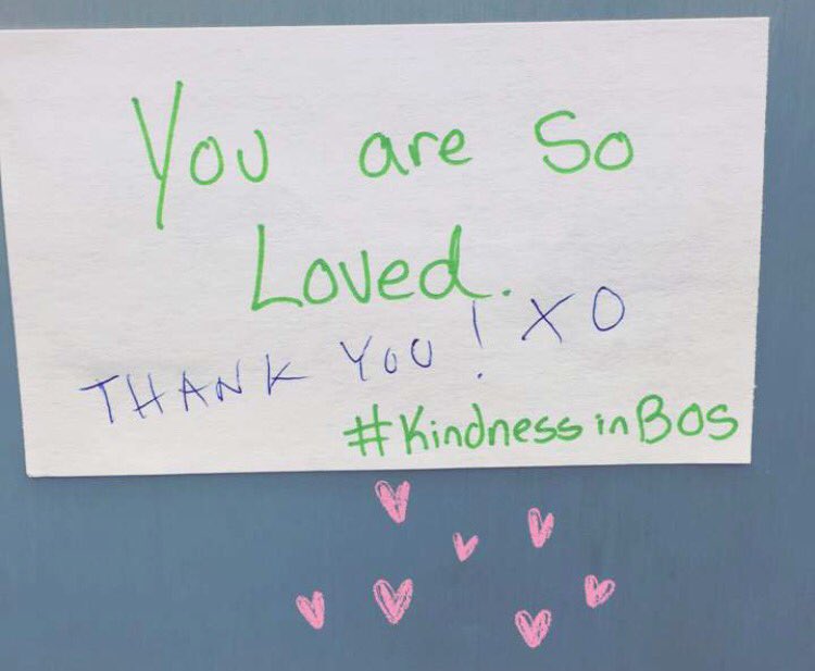 peterczyy's tweet photo. Look what was posted on the CharlieCard machine yesterday ❤️💛💚💙💜 #LoveTrumpsHate #KindnessinBOS https://t.co/xMrK5BeJwA