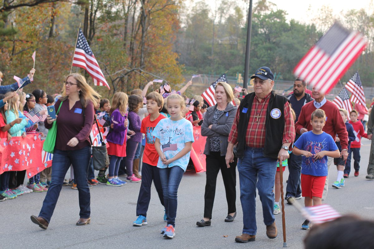 Veterans from the United States Army, Navy, Air Force, Marines and Coast Guard joined us in our parade <a href="/BrookwoodES/">Brookwood Elementary</a> #fcssalute