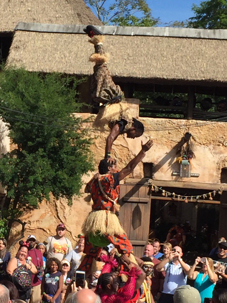 Harambe Village Acrobats in Animal Kingdom. Must see! #phsbandpeeps
