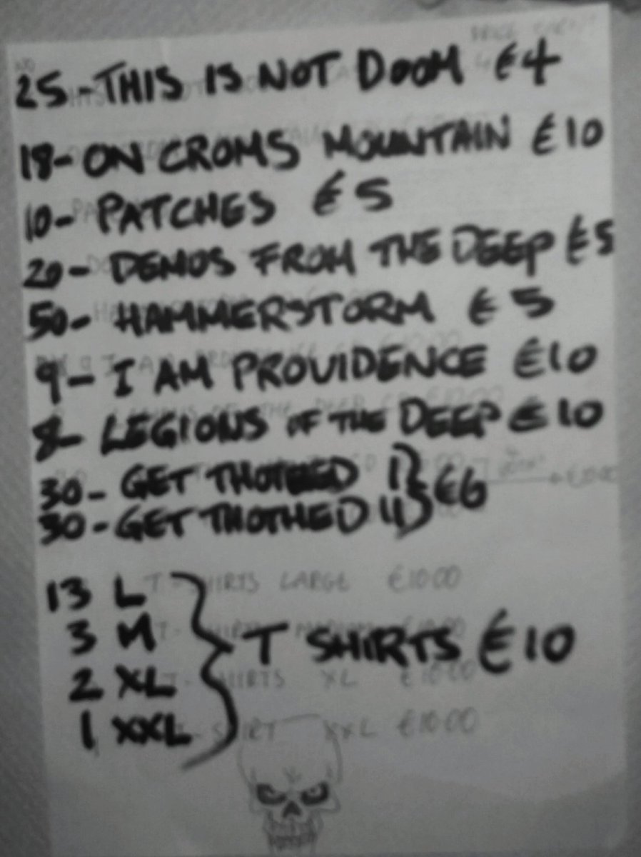Tonight's goody price list. Spend. You deserve it after all.