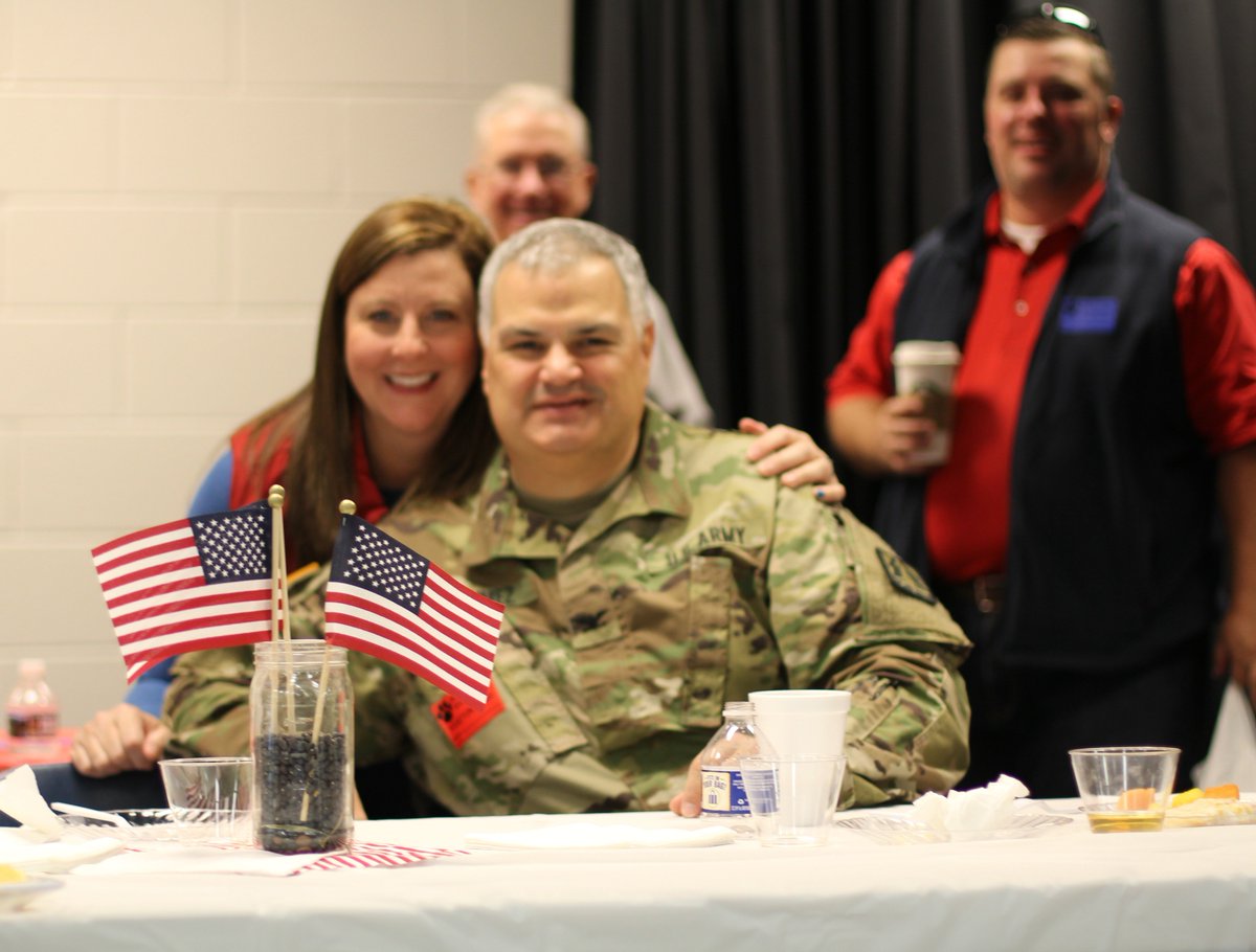 More Veterans enjoying breakfast.  Many stayed for the day and visited classrooms and enjoyed lunch with students <a href="/BrookwoodES/">Brookwood Elementary</a> #fcssalute