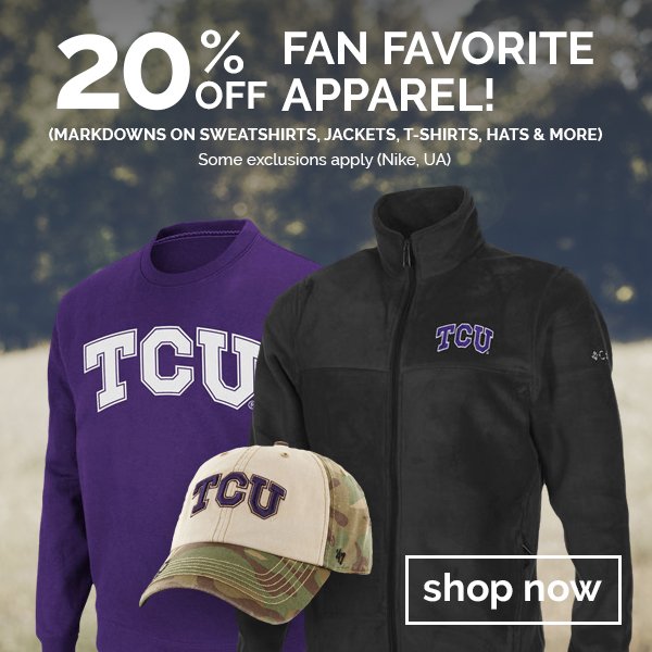 Take advantage of free shipping over $50 AND 20% off at Shop.GoFrogs.com! 🐸🎁 

Shop » bit.ly/2fHrsjL
