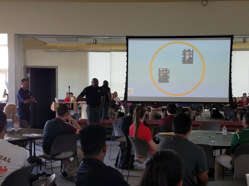 Thanks to PAC-12 officials Steve Stremling &amp; Mearl Robinson for coming to speak to our Regional Flag 🏈 officials!