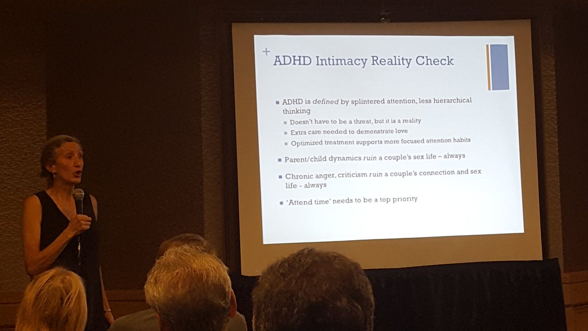 uvatech's tweet photo. ADHD intimacy reality check. ~Melissa Orlov Optimizing partner intimacy. #CHADD2016 https://t.co/rHPc8Runvk