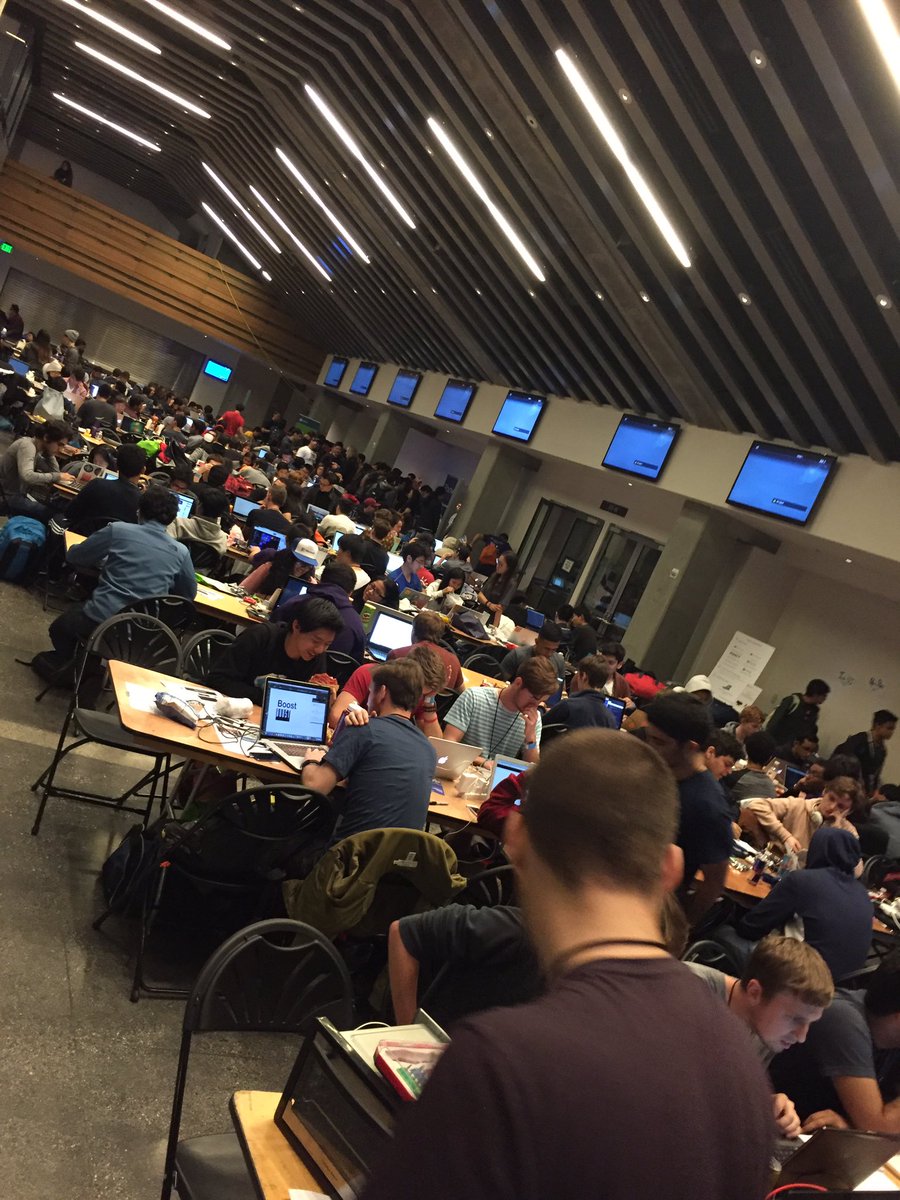 TyTheRecruiter's tweet photo. #CalHacks at @UCBerkeley. Coding for days... literally. #teamgodaddy #hackers https://t.co/HZQgFQusb8