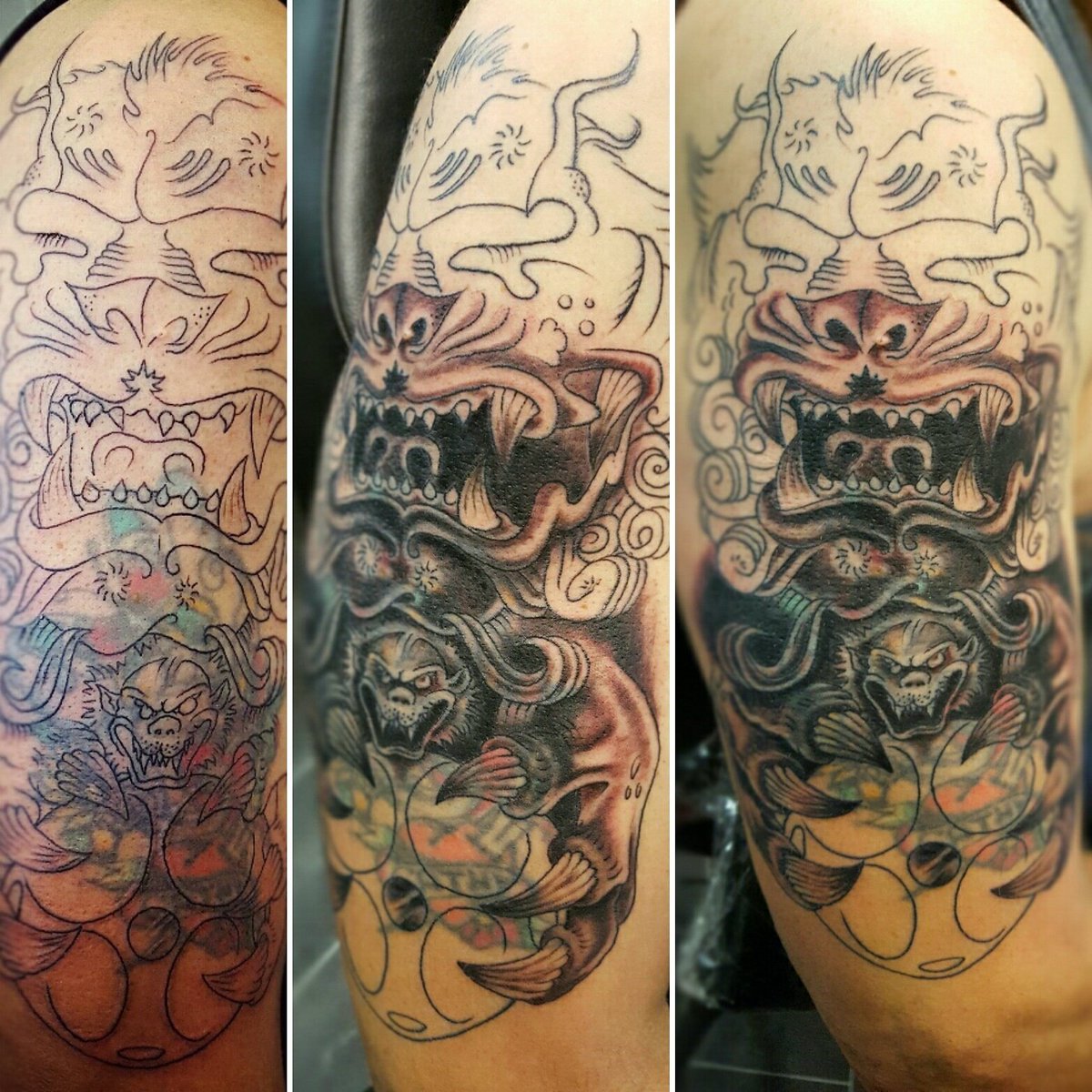 NickCrewTattoo's tweet photo. Progress 
#tattoostudio #japanesetattoo #liontattoo #tattooart @1870Tattoo https://t.co/Z79sChCpK0
