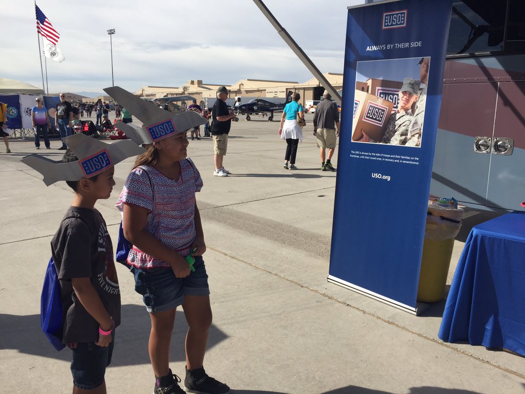 USONevada's tweet photo. We are out at @NellisAFB all day for Aviation Nation! Come check out the @mobileUSO!! #USOConnect #USOLV https://t.co/k7ctYAdJLy