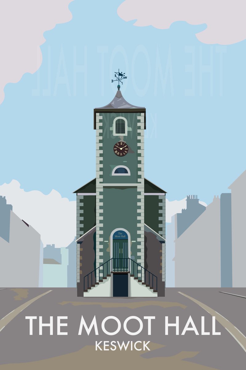 New art added to the portfolio,The Moot Hall, #keswick #LakeDistrict #Cumbria <a href="/KeswickTourism/">info@keswick.org</a> <a href="/KeswickCards/">The Keswick Card Co</a> #digitalart #art #GraphicDesign