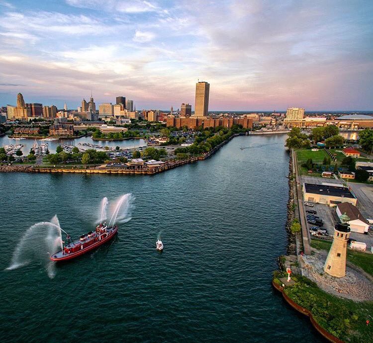 Today #Buffalo celebrated the 116th birthday of the longest-operating fireboat, the #EdwardMCotter. #TravelBUF photo by Mike Shriver.