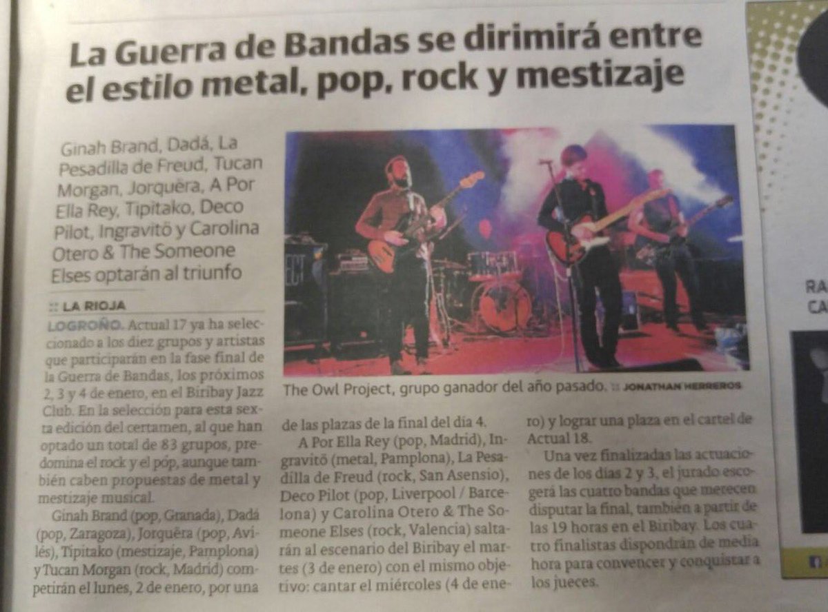 Ya estamos todos, qué queréis que os diga: no sé lo demás de <a href="/ActualFestival/">Actual Festival</a>, pero esto va a ser una pasada <a href="/lariojaorg/">Gobierno de La Rioja</a>