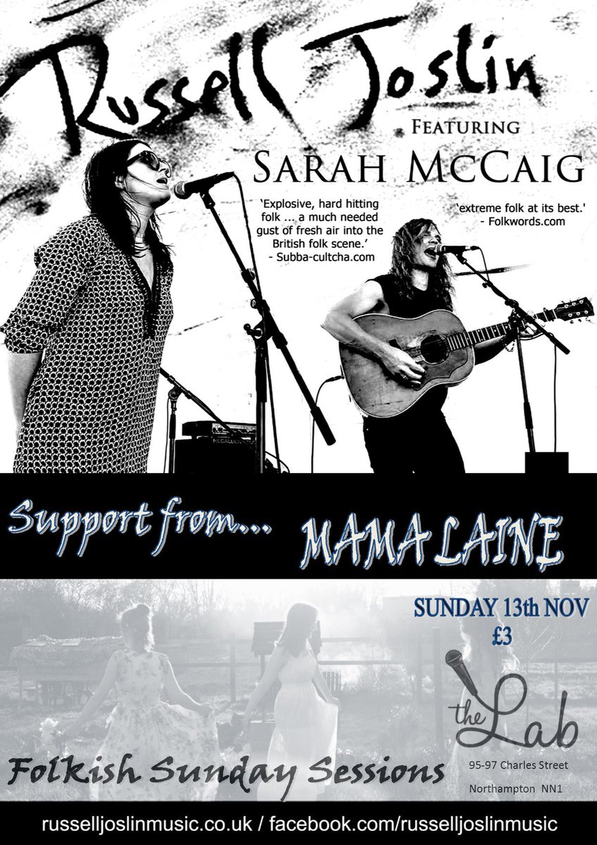 Nom nom who fancies a roast dinner this Sunday? It's only £6.50 at The Lab and more delicious than most! 3-6pm. 
Followed by #folk !