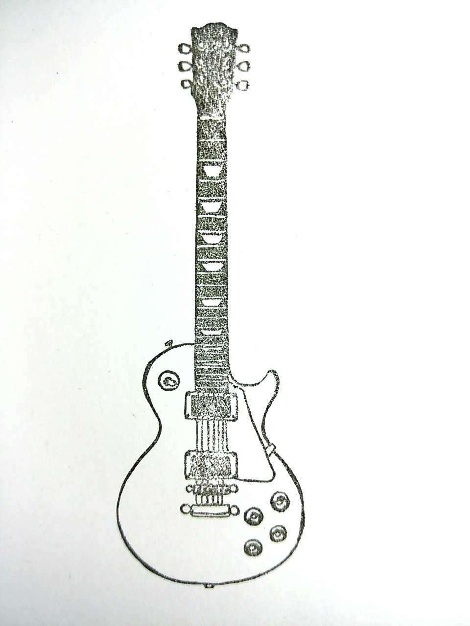 消しゴムはんこNo.69 ちびくまとギター 消しゴムはんこNo.69 ちびくま