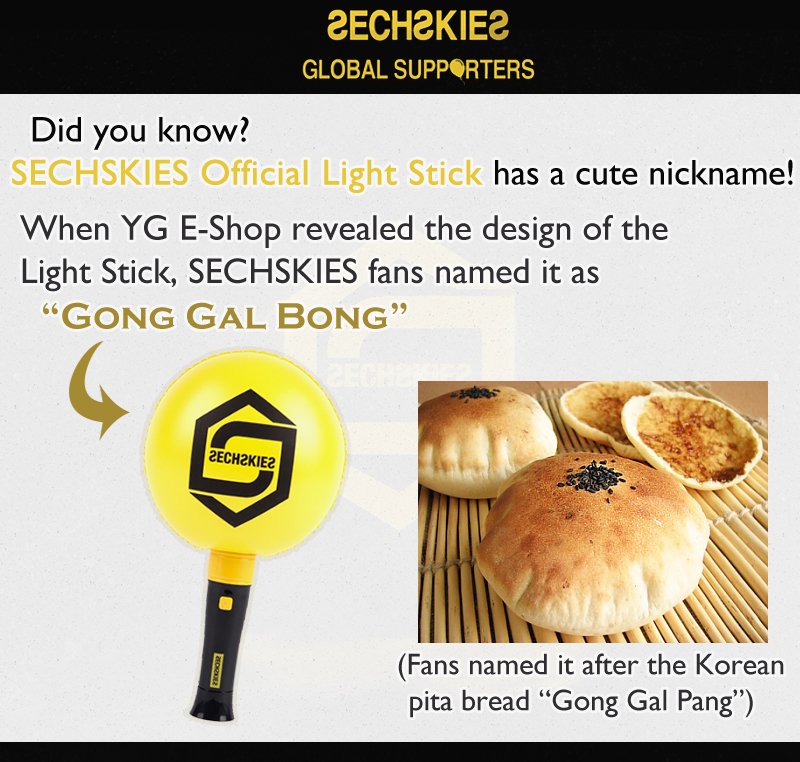 Sechskies Global On Twitter Did You Know Sechskies Official Light Stick Has A Cute Nickname Yellowkies Named It Gong Gal Bong Named After The Korean Pita Bread Https T Co 2quki4ckhi
