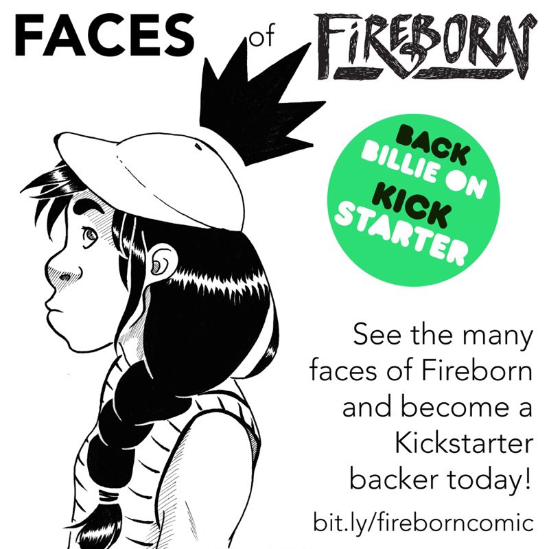 fireborncomic's tweet photo. Only 14 hrs left 2 follow the faces of Fireborn! @fireborncomic #endingsoon #comics #crowdfunding #tattoos #graffiti https://t.co/WrEdHrvQcz https://t.co/f8B8RDQeLC