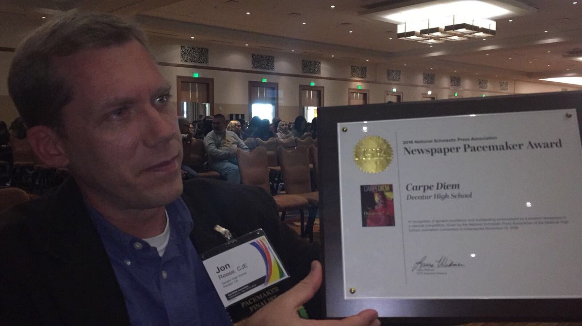 Doesn't our adviser look thrilled out of his mind? Of course he does because we just won the Pacemaker Award! 😁🏆 #winner #nhsjc