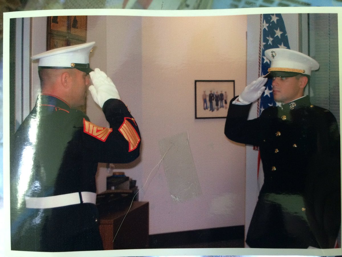 Little late but here's something for Veterans Day and the Marine  Corps Birthday. My commissioning ceremony. My dad was my first salute.