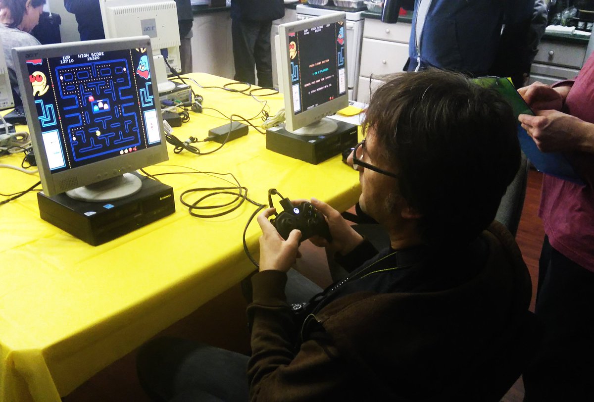 PoorLittleMusic's tweet photo. Participated in the Pac-Man Tournament at the PC Museum in Brantford today. #pcmuseum Chomp Chomp! https://t.co/mcVuMF0ZLP