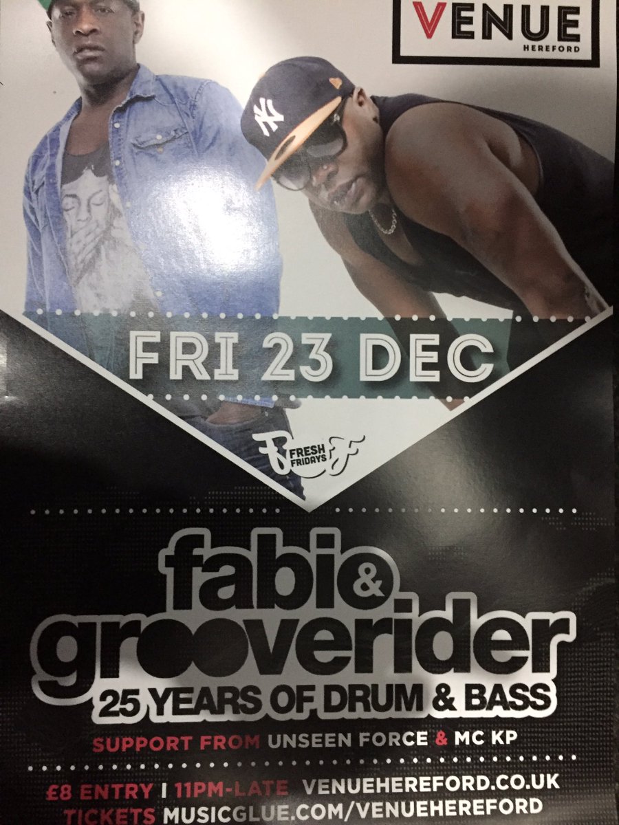 Friday 23!! 25years of D&B!! #25years #fabioandgrooverider #cantwait #christmascelebration