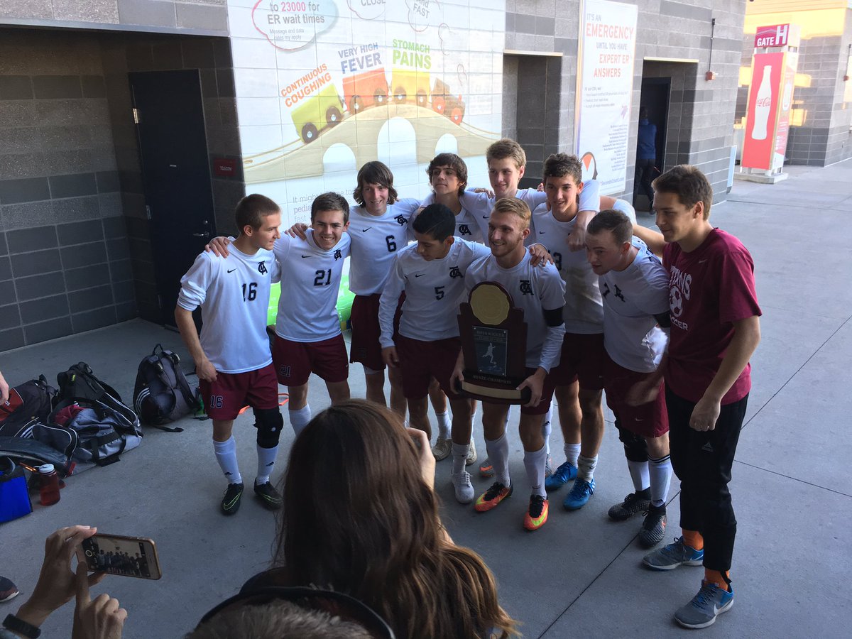 tcajpeterson's tweet photo. TITANS had one goal in mind today: VICTORY. Congrats on capturing the 4A state title, gentlemen! #wearetitans @TCATitansSoccer @gazettepreps https://t.co/xtuFUYcF5D