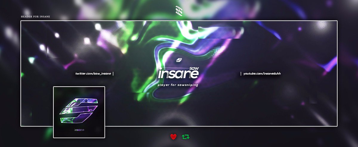 roarfx_'s tweet image. Header for @Saw_Insane 
Re-tweets &amp;amp; Likes Appreciated
HD Image - imgur.com/KLMGoQk