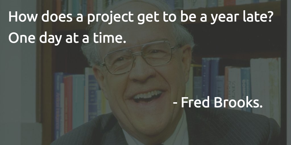 ScribblePost's tweet photo. “How does a project get to be a year late? One day at a time” F Brooks. https://t.co/zXwnAsRpvs 4 everyday project management #WorkSmartChat https://t.co/KZTydrsJNJ