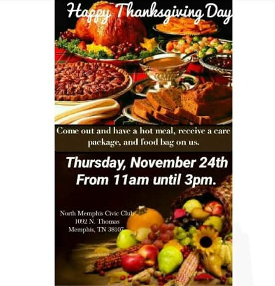 Thursday, Nov. 24th is our annual Feeding the Homeless &amp; Less Fortunate giveaways. All monetary donations made at EpicMemphis.com