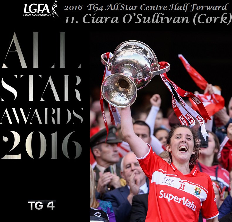She lifted the <a href="/TG4TV/">TG4</a> All Ireland for the 2nd time this year &amp; now <a href="/CorkLGFA/">Cork LGFA</a> captain, Ciara O'Sullivan earns her 3rd #TG4AllStars