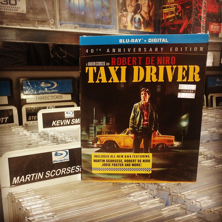 Amoeba Music on X: The 40th Anniv Edition of Taxi Driver is out now on Blu- ray! Incl. new Q&A w/Scorsese, De Niro, Jodie Foster & more.    / X