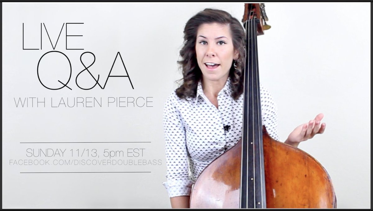 I'm doing a live Q&amp;A on the <a href="/DiscoverDoubleB/">Discover Double Bass</a> Facebook page tomorrow at 5pm EST! Come join me! :) 
#classicalmusic #musochat #doublebass