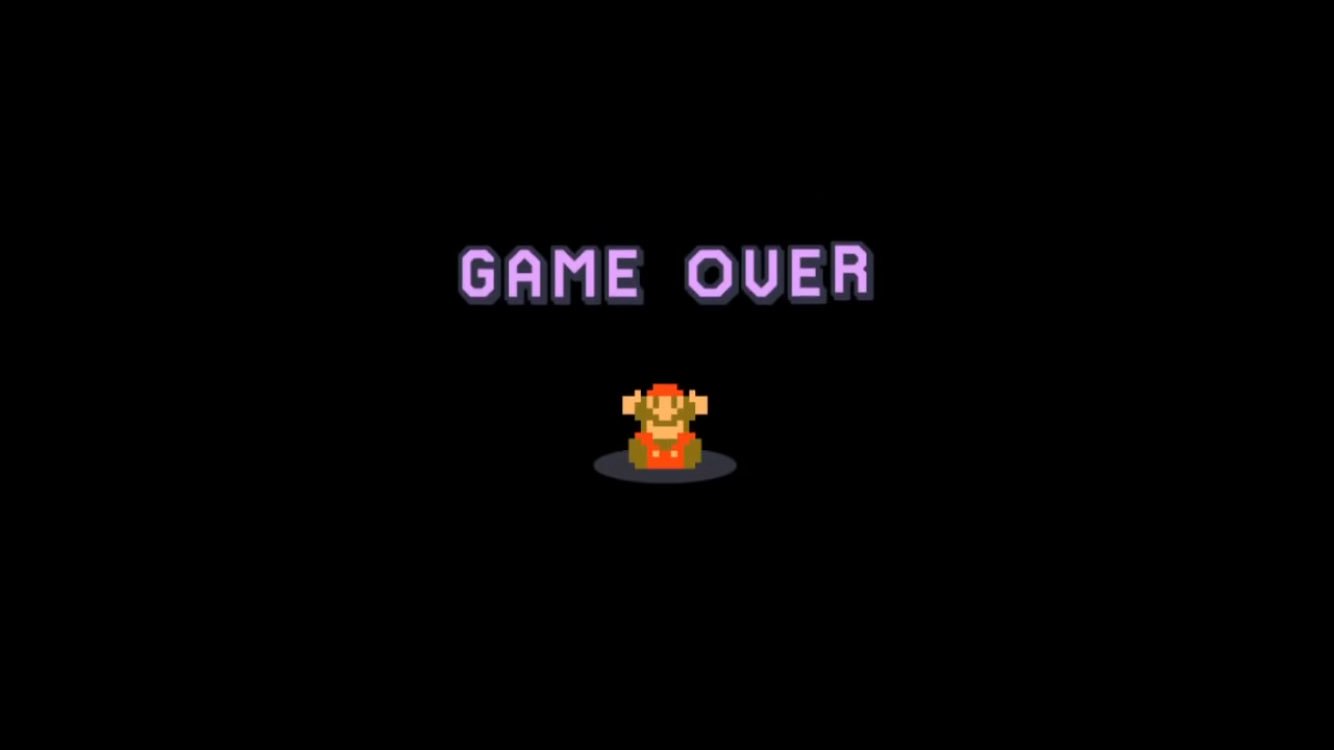 Марио game over